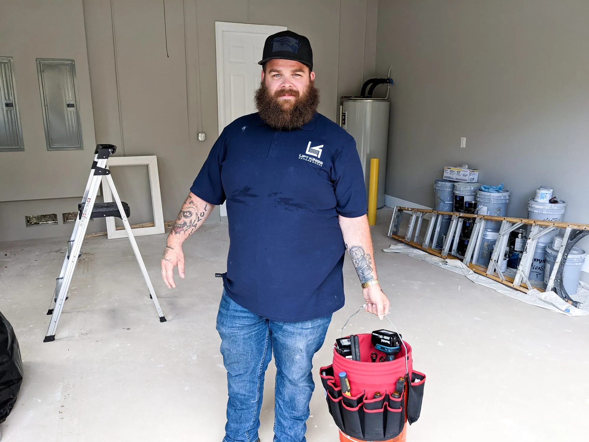Eric Reynolds, owner of Lift Kings Garage Doors, at the Lantana office
